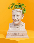 White Marble Anna Freud Bust Planter by Happy Box Designs