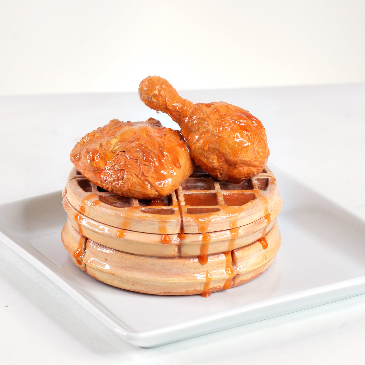 Chicken and Waffle trinket stash box- happy box designs