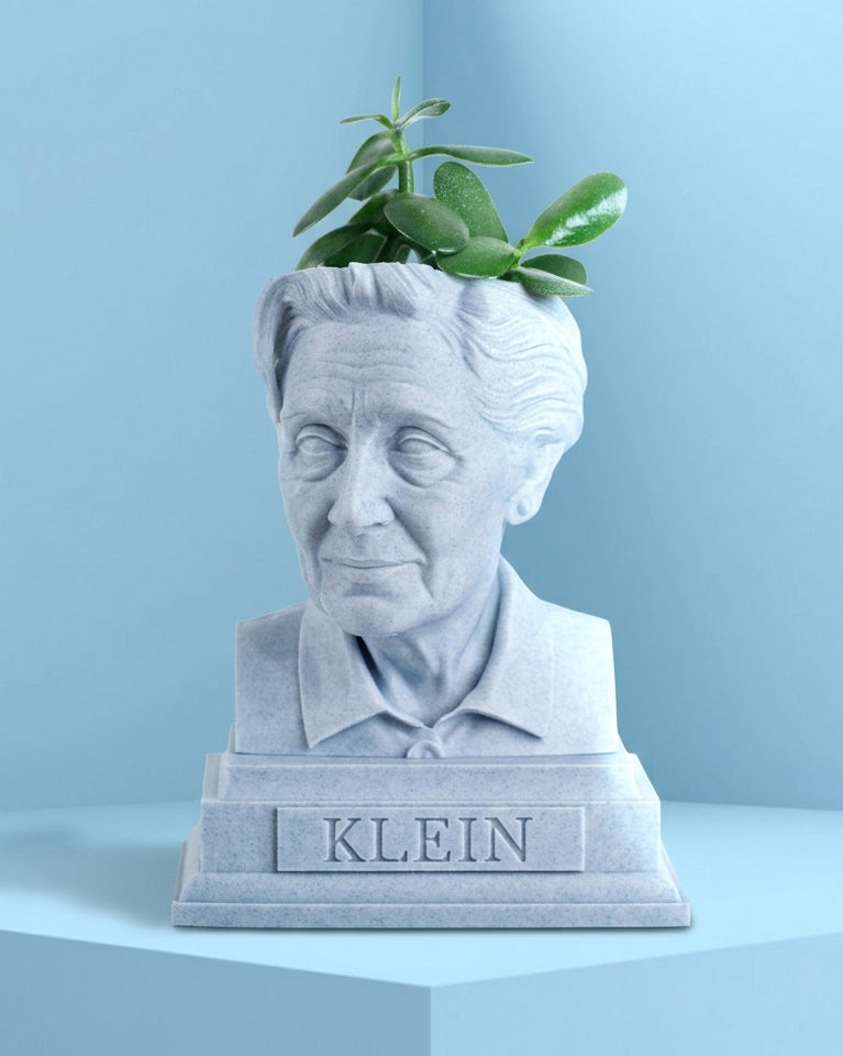White Marble Melanie Klein Bust Planter by Happy Box Designs