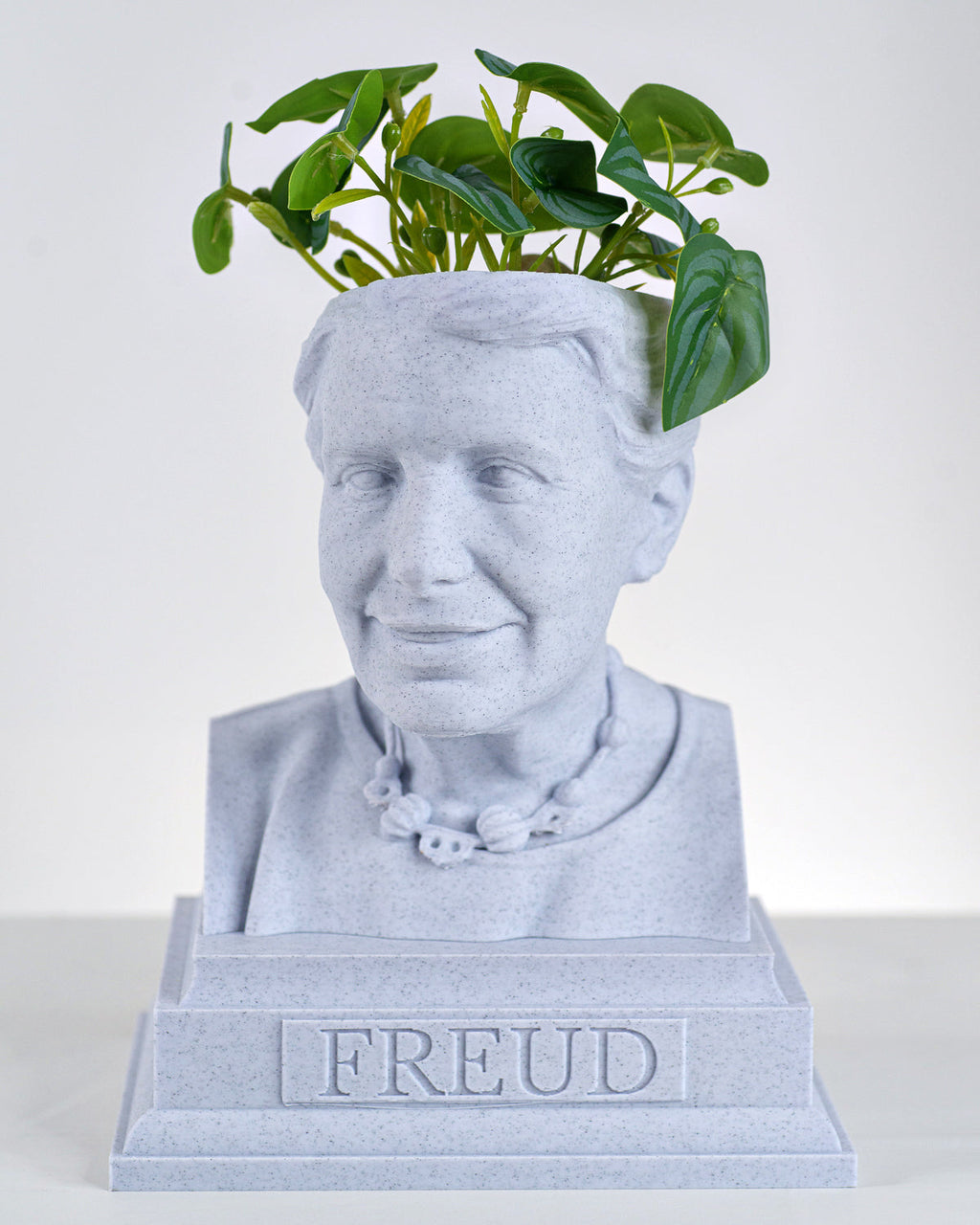 White Marble Anna Freud Bust Planter by Happy Box Designs