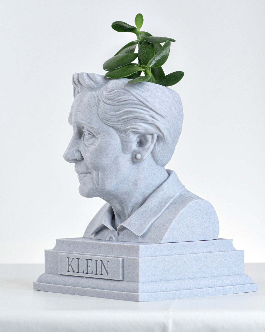 White Marble Melanie Klein Bust Planter by Happy Box Designs