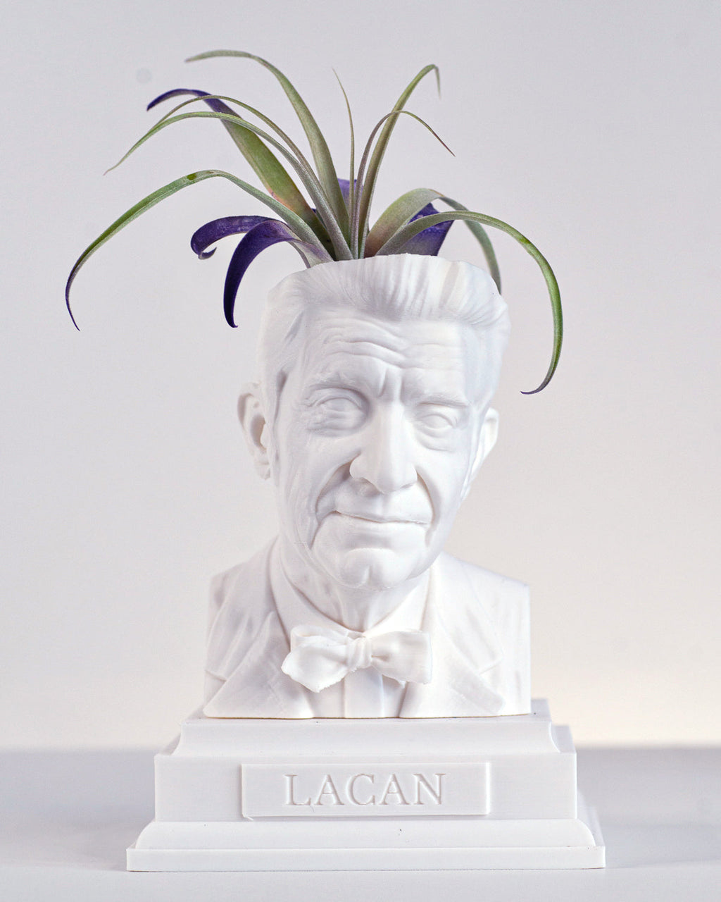 White Jacques Lacan Bust Planter by Happy Box Designs